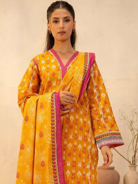 Zellbury 3-PC Digital Printed Unstitched Lawn Suit
