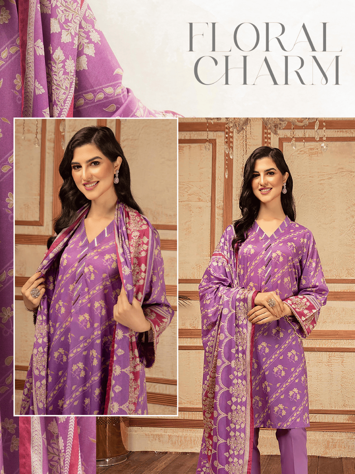 NISHAT 🌙EID COLLECTION (Eid sy pehly Eid) Nishat Vol.5 Printed Unstitched 3-PC Lawn Suit (LIMITED OFFER) - Image 2