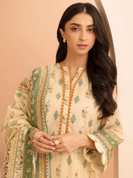 Zellbury 3-PC Digital Printed Unstitched Lawn Suit