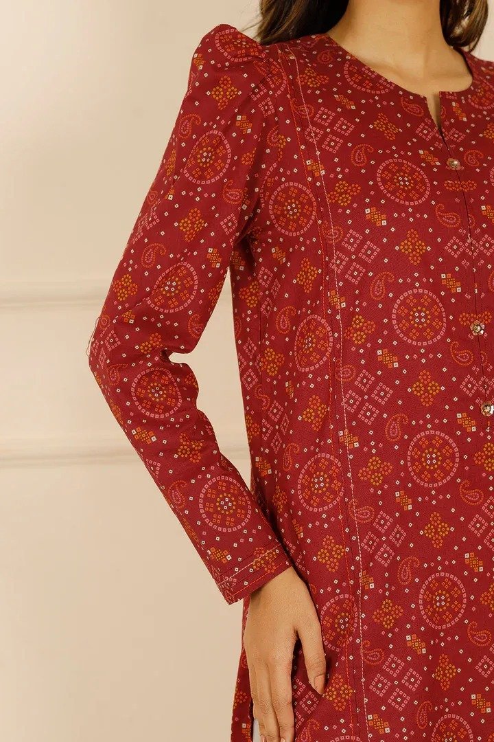SAYA 3-PC Printed Unstitched Lawn Suit - Image 3