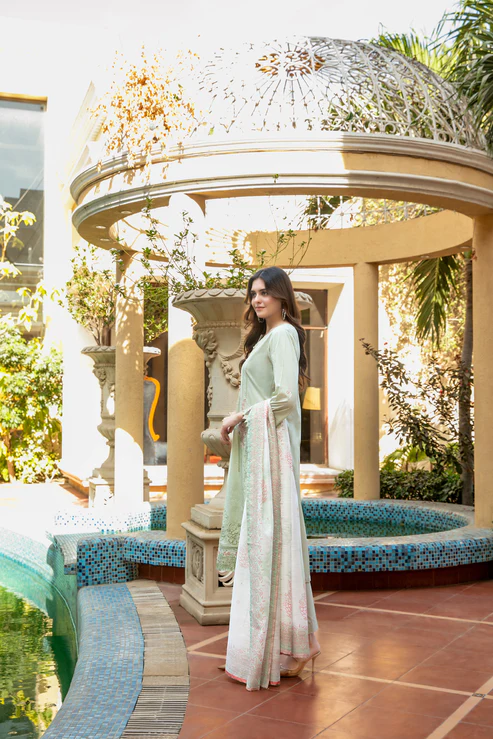 Zimmel By Tawakkal 3-PC Laddies Unstitched Suit - Image 2