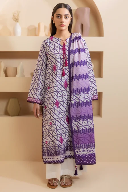 Zellbury 2-PC Digital Printed Vol 7 Unstitched Lawn Suit