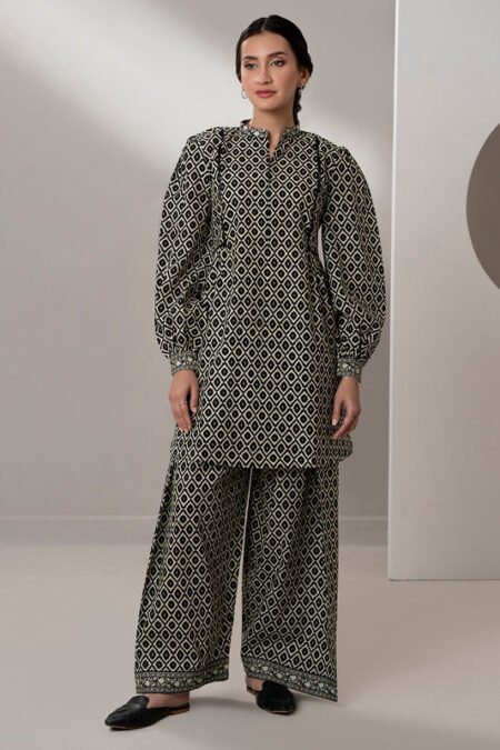 Zellbury 2-PC Digital Printed Unstitched Lawn Suit MonoChorme Collection
