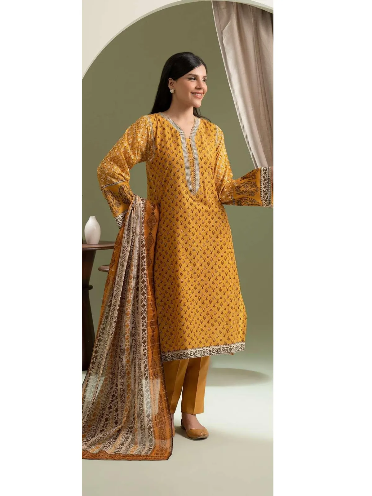 Zellbury 3-PC Digital Printed Vol 8 Unstitched Lawn Suit