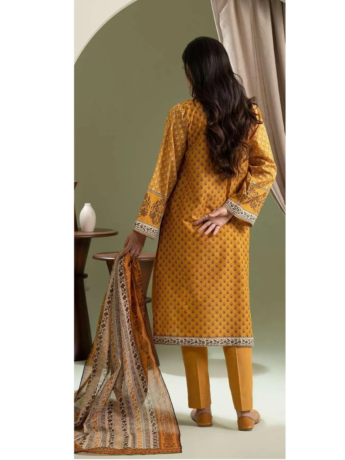 Zellbury 3-PC Digital Printed Vol 8 Unstitched Lawn Suit - Image 2