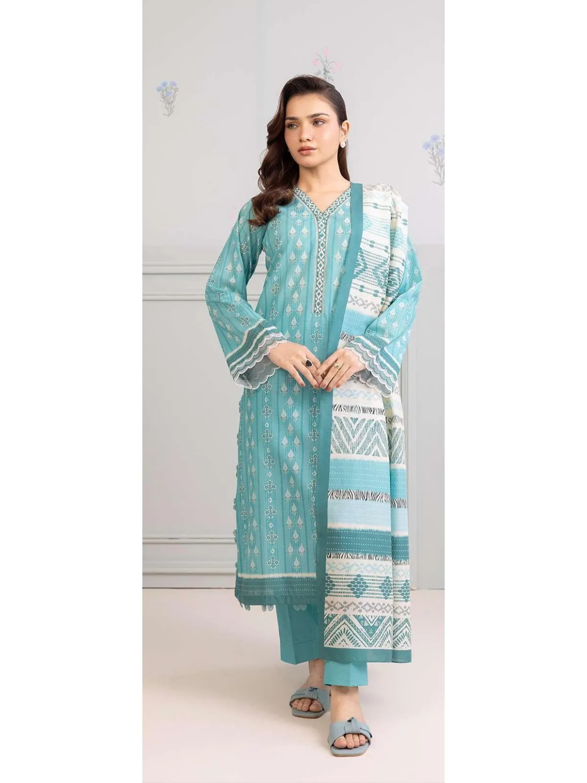 Zellbury 3-PC Digital Printed Vol 8 Unstitched Lawn Suit