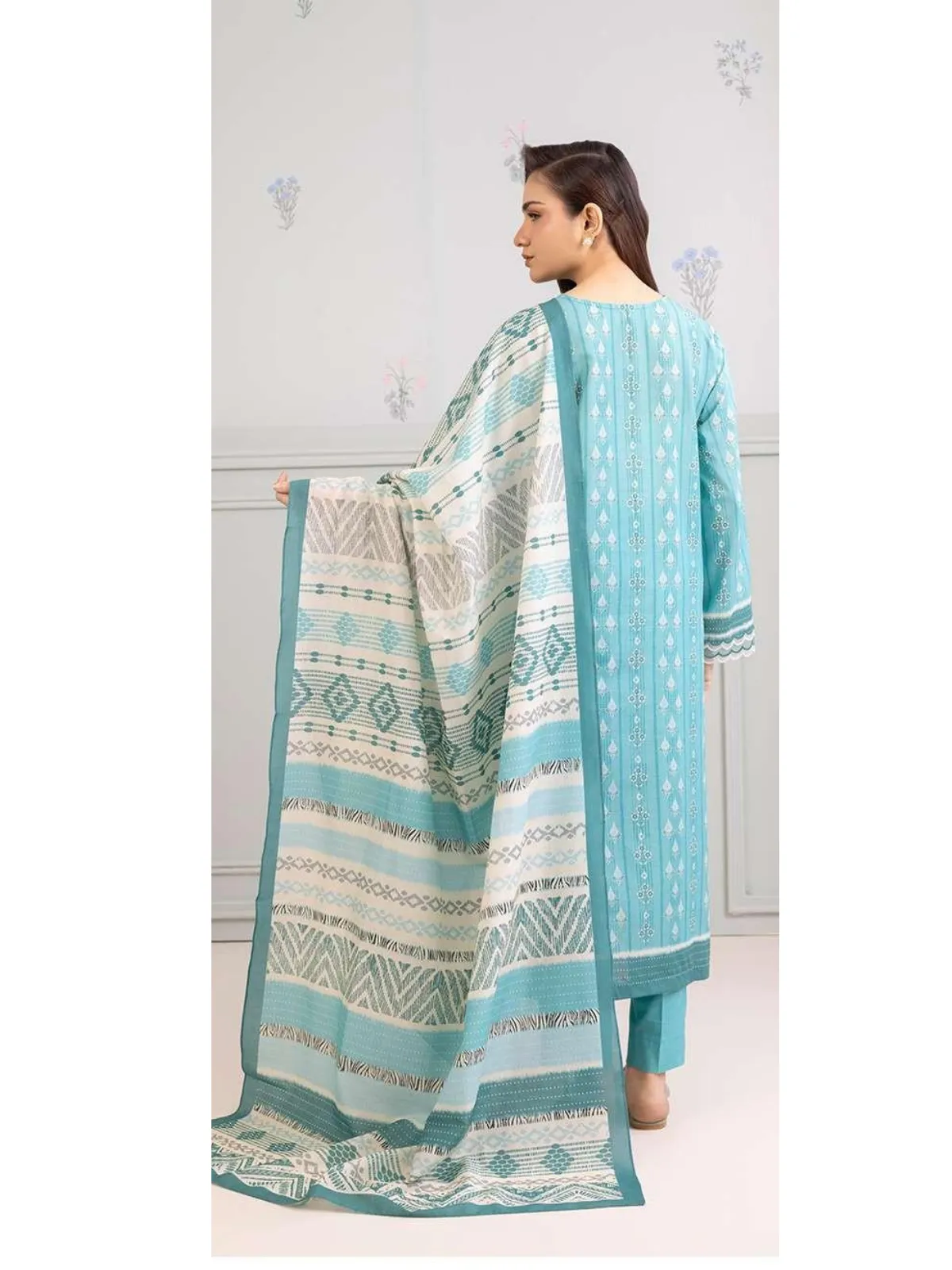 Zellbury 3-PC Digital Printed Vol 8 Unstitched Lawn Suit - Image 2