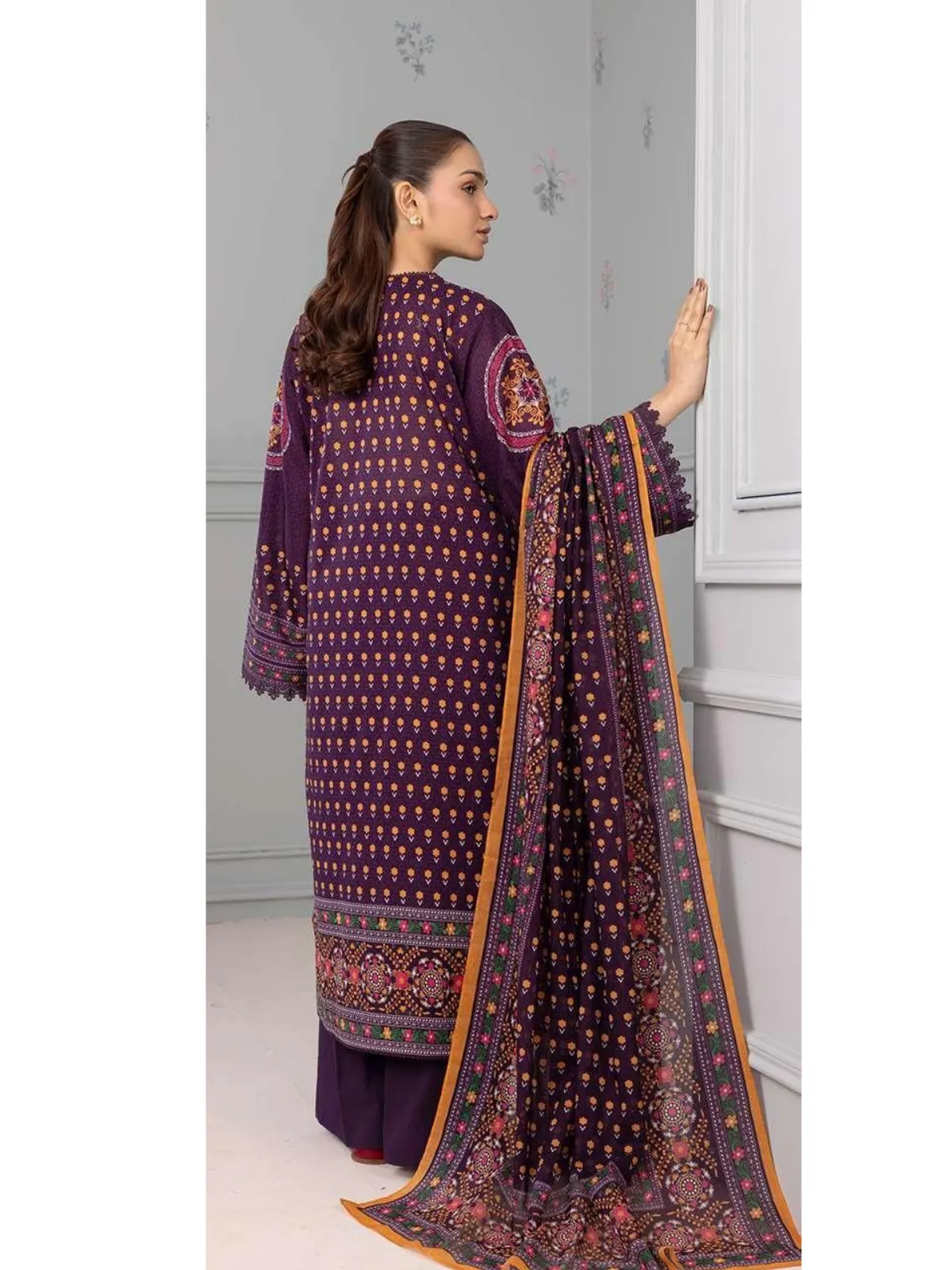 Zellbury 3-PC Digital Printed Vol 8 Unstitched Lawn Suit - Image 2