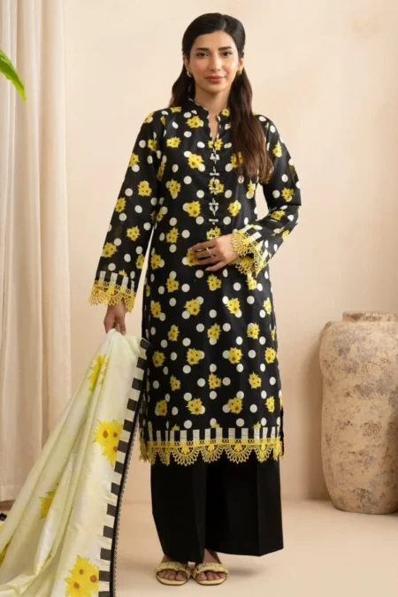 Zellbury 2-PC Digital Printed Vol 9 Unstitched Lawn Suit