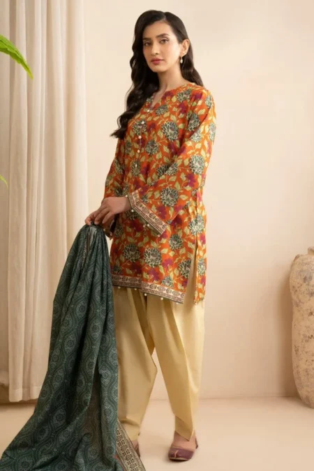 Zellbury 2-PC Digital Printed Vol 9 Unstitched Lawn Suit