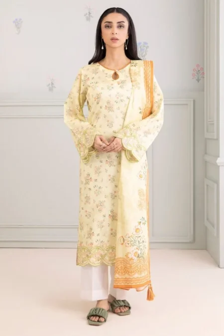 Zellbury 2-PC Digital Printed Vol 9 Unstitched Lawn Suit