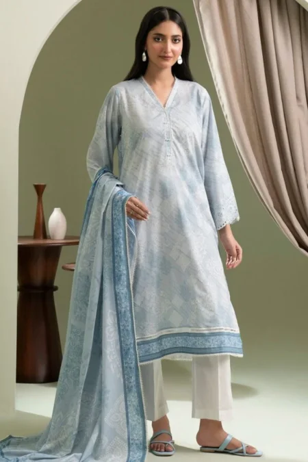 Zellbury 2-PC Digital Printed Vol 9 Unstitched Lawn Suit
