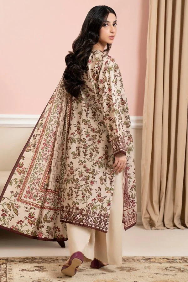 Zellbury 3-PC Digital Printed Vol 9 Unstitched Lawn Suit - Image 2