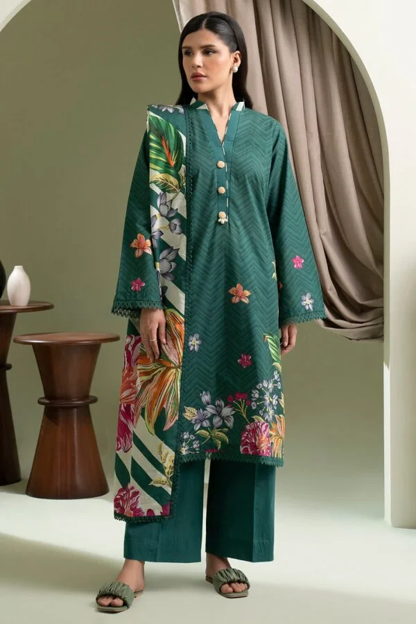 Zellbury 3-PC Digital Printed Vol 9 Unstitched Lawn Suit