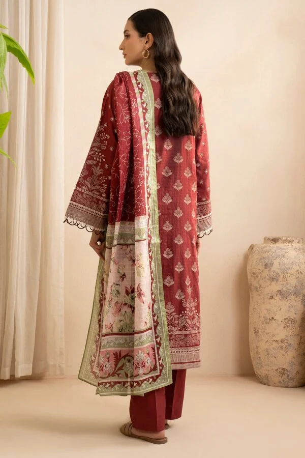 Zellbury 3-PC Digital Printed Vol 9 Unstitched Lawn Suit - Image 2
