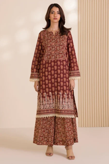 Zellbury 2-PC Digital Printed Vol 9 Unstitched Cotton Suit