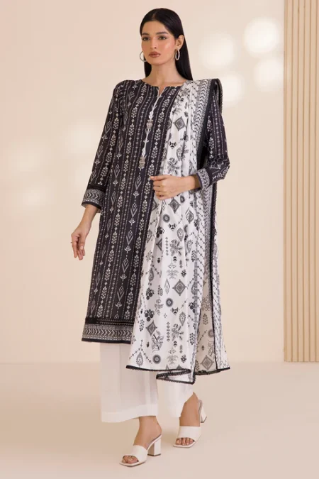 Zellbury 2-PC Digital Printed Vol 9 Unstitched Cotton Suit