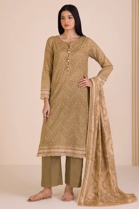 Zellbury 3-PC Digital Printed Vol 9 Unstitched Cotton Suit