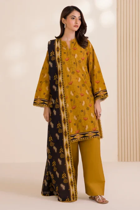 Zellbury 3-PC Digital Printed Vol 9 Unstitched Cotton Suit