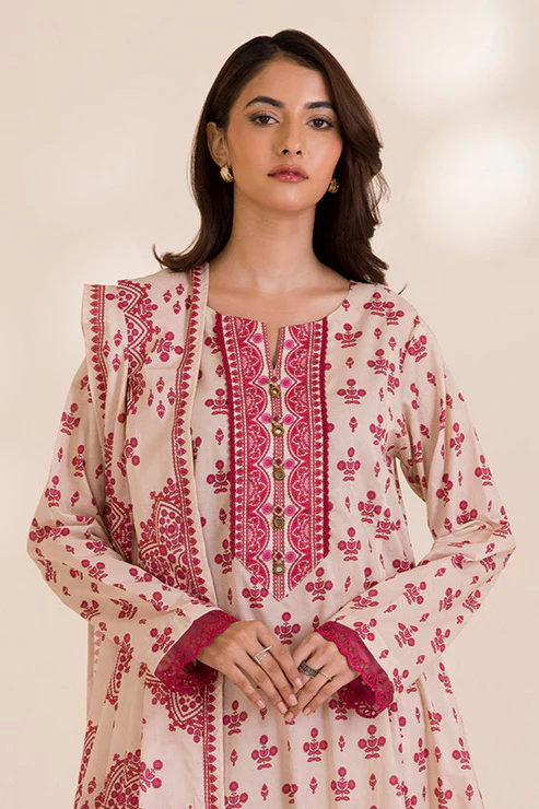 Zellbury 3-PC Digital Printed Vol 9 Unstitched Cotton Suit - Image 3