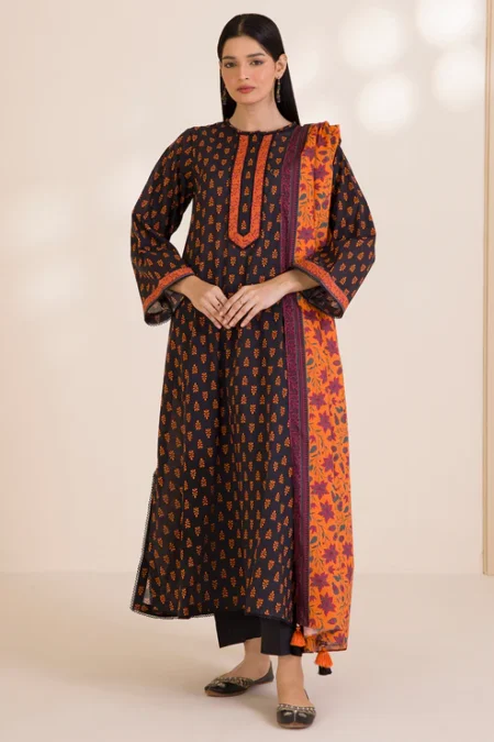Zellbury 2-PC Digital Printed Vol 9 Unstitched Cotton Suit