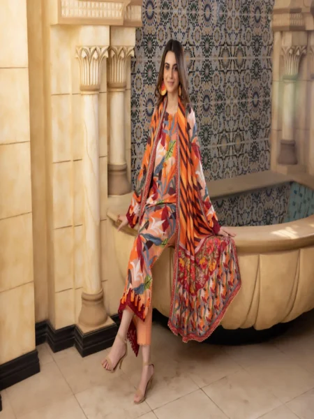 Itallian Linen 3-Piece Unstitched Suit