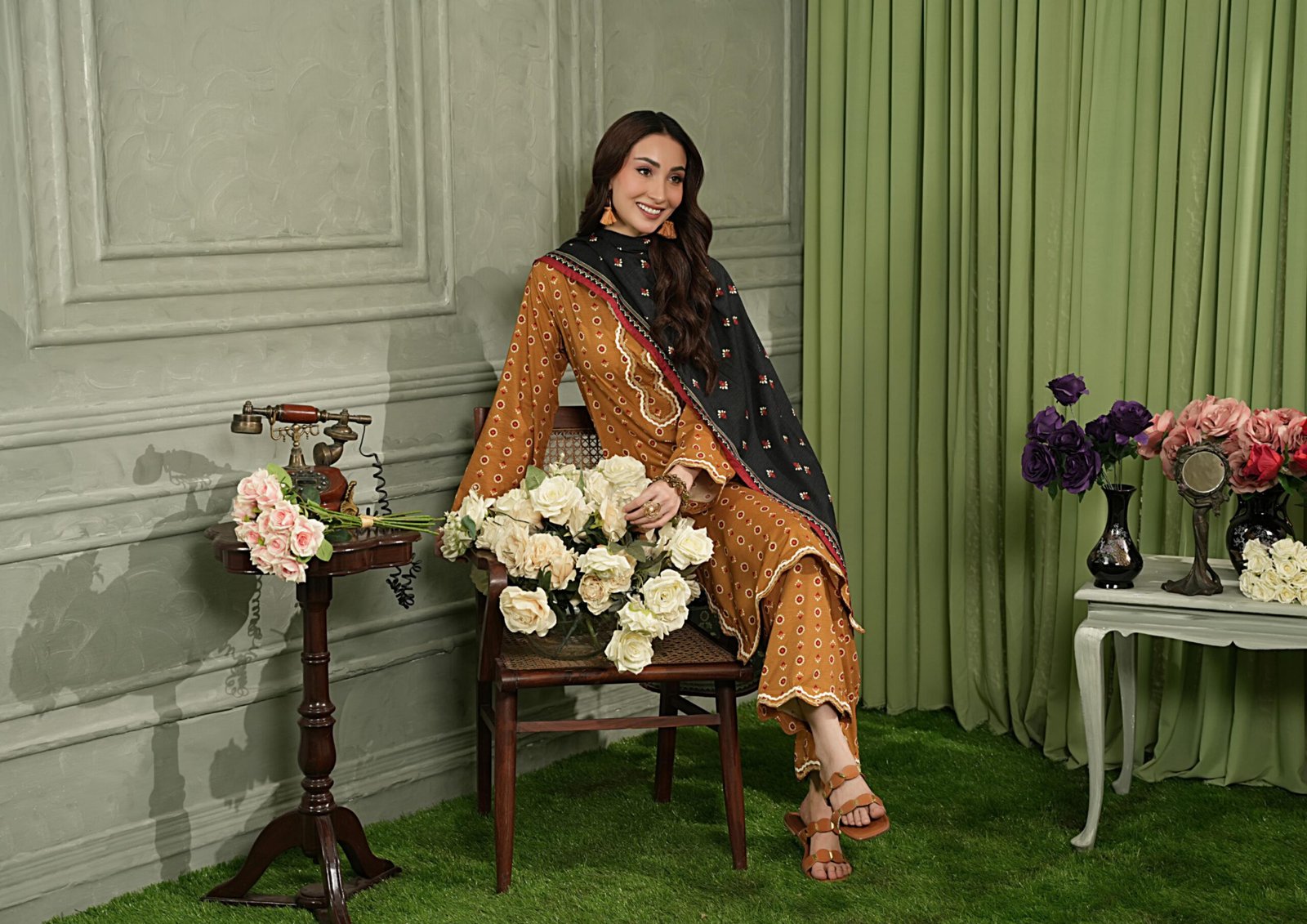 Salina Separates Linen 3-Piece Unstitched Suit - Image 5