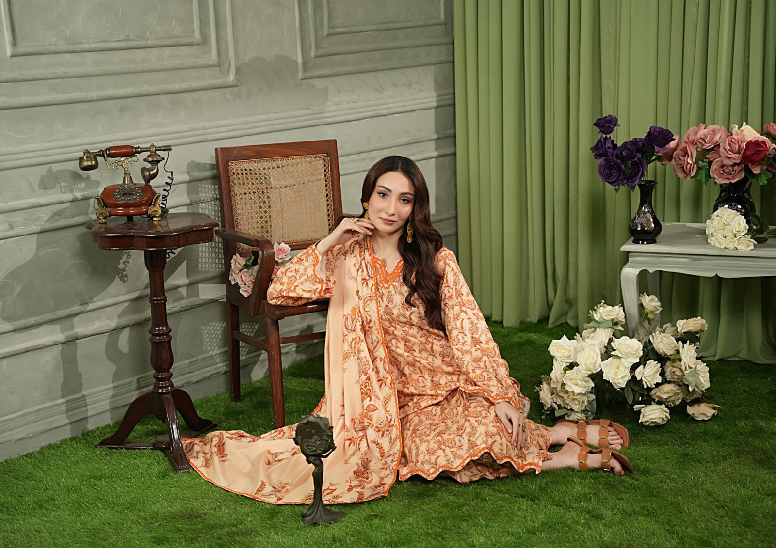 Salina Separates Linen 3-Piece Unstitched Suit - Image 10