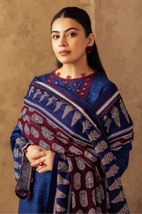 Zellbury 2-PC Unstitched Suit Winter Khaddar Collection Vol-1 2025 - Image 2