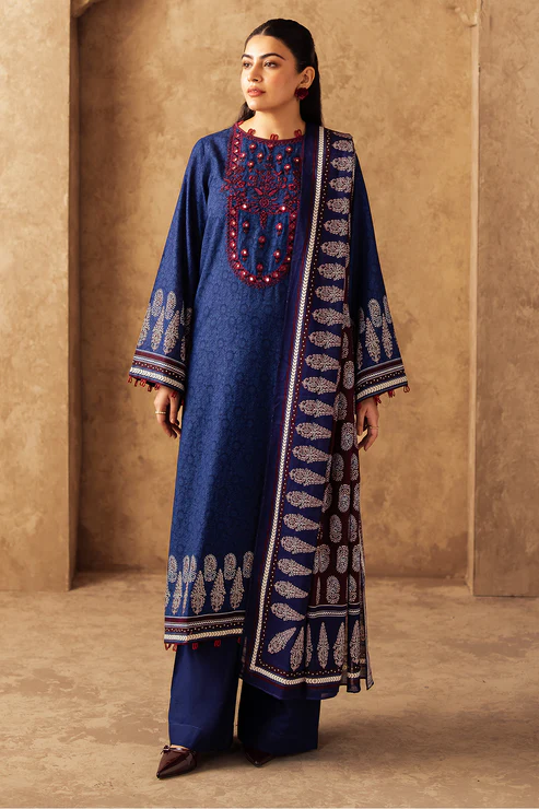 Zellbury 2-PC Unstitched Suit Winter Khaddar Collection Vol-1 2025