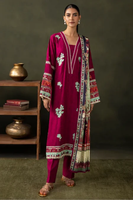 Zellbury 3-PC Unstitched Suit Winter Khaddar Collection Vol-1 2025