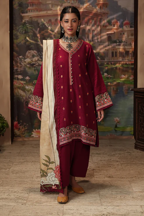 Zellbury 3-PC Unstitched Suit Winter Khaddar Collection Vol-1 2025