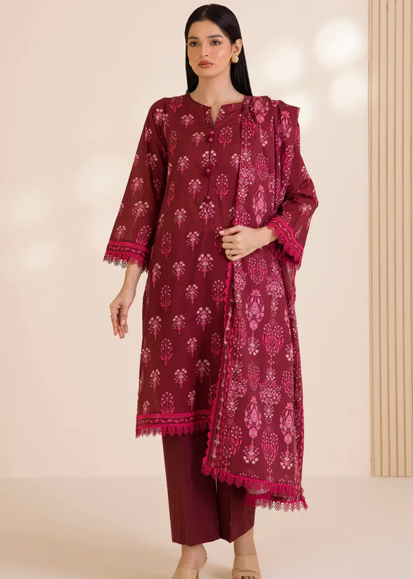 Zellbury 3-PC Digital Printed Vol 10 Unstitched Cotton Suit