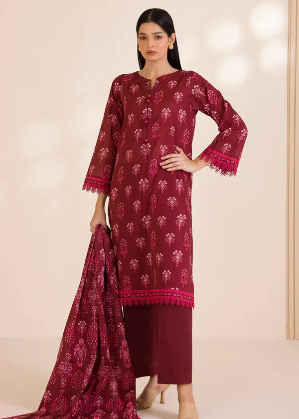 Zellbury 3-PC Digital Printed Vol 10 Unstitched Cotton Suit - Image 2