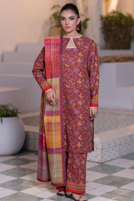 Zellbury Viscoe & Linen Unstitched 3-PC Suit