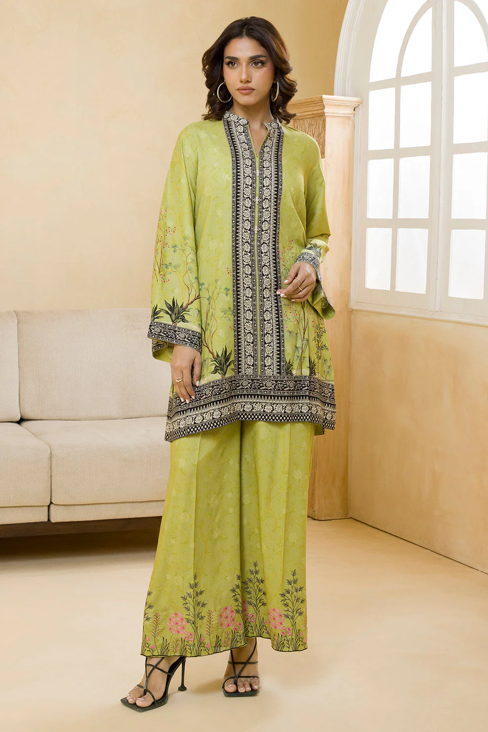 Zellbury Viscoe & Linen Unstitched 2-PC Suit