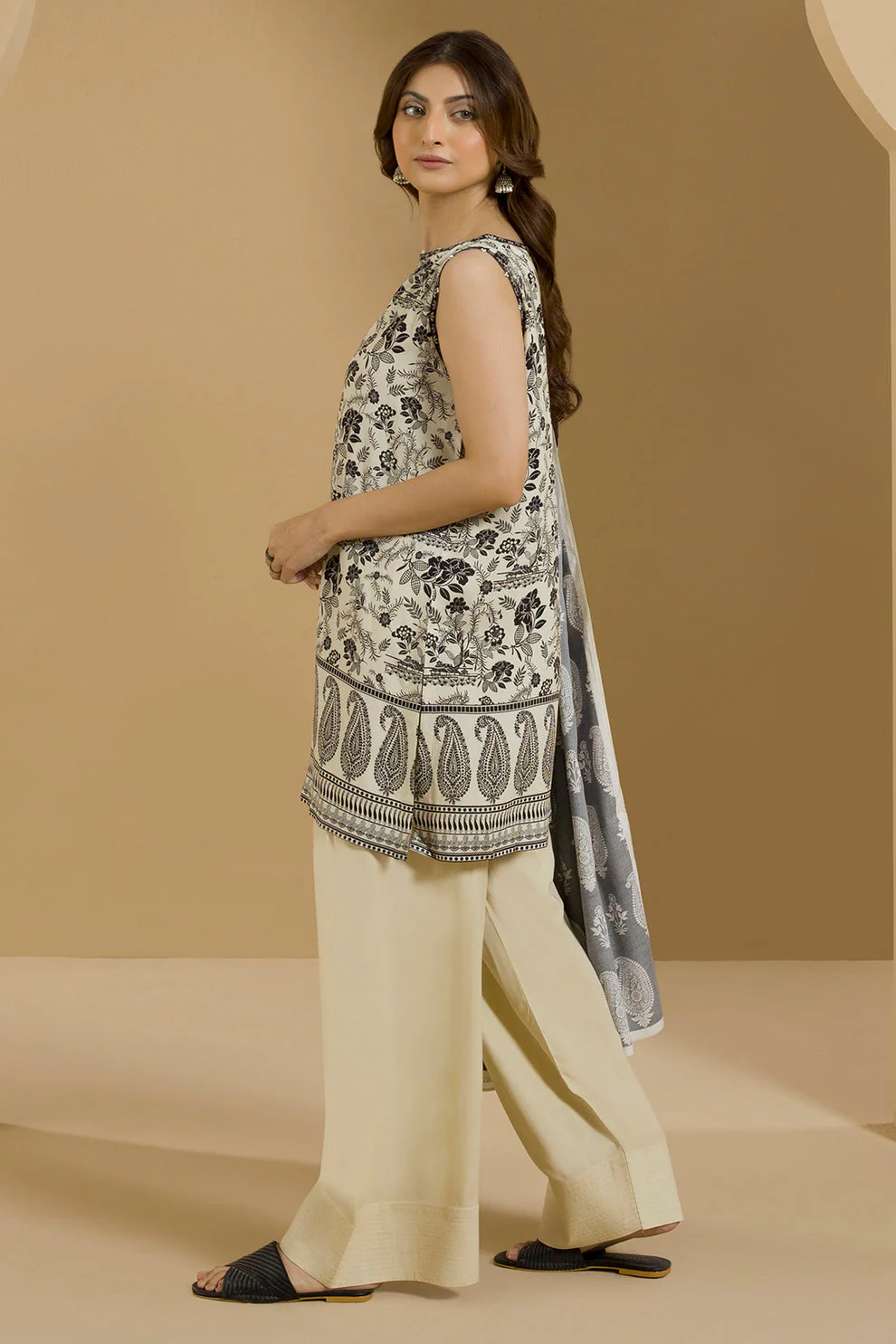 Zellbury Viscoe & Linen Unstitched 2-PC Suit - Image 2